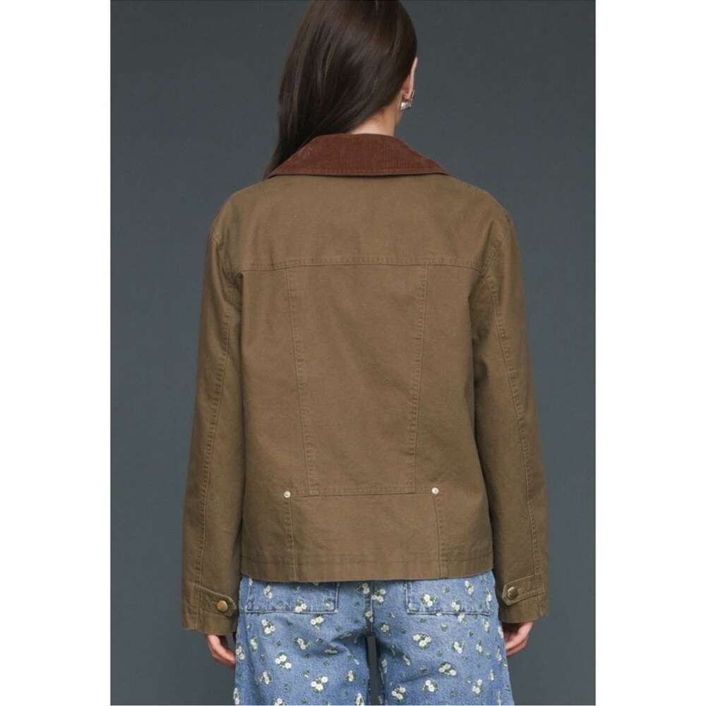 NWT Anthropologie Avec Les Filles Cotton Twill Heritage Chore Coat in Thyme S - Picture 3 of 15